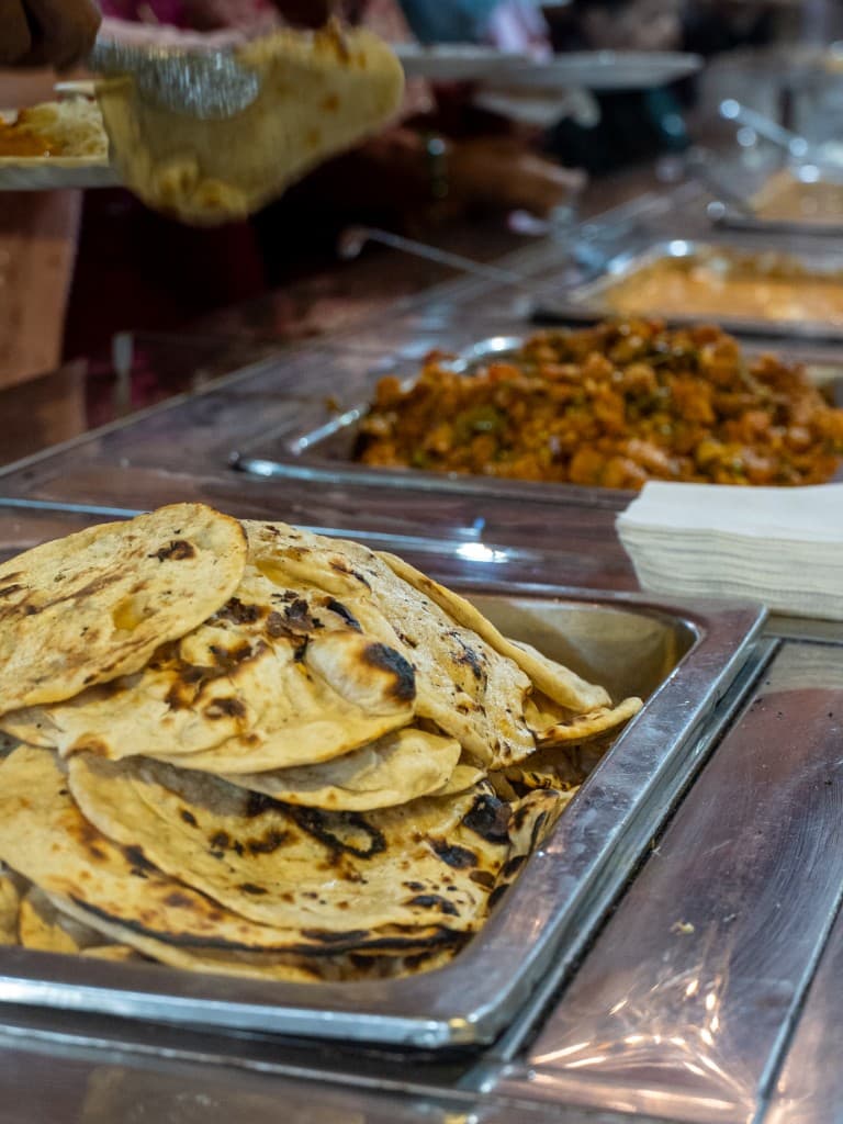 Fresh tandoori roti and sabzi - catering service Dehradun