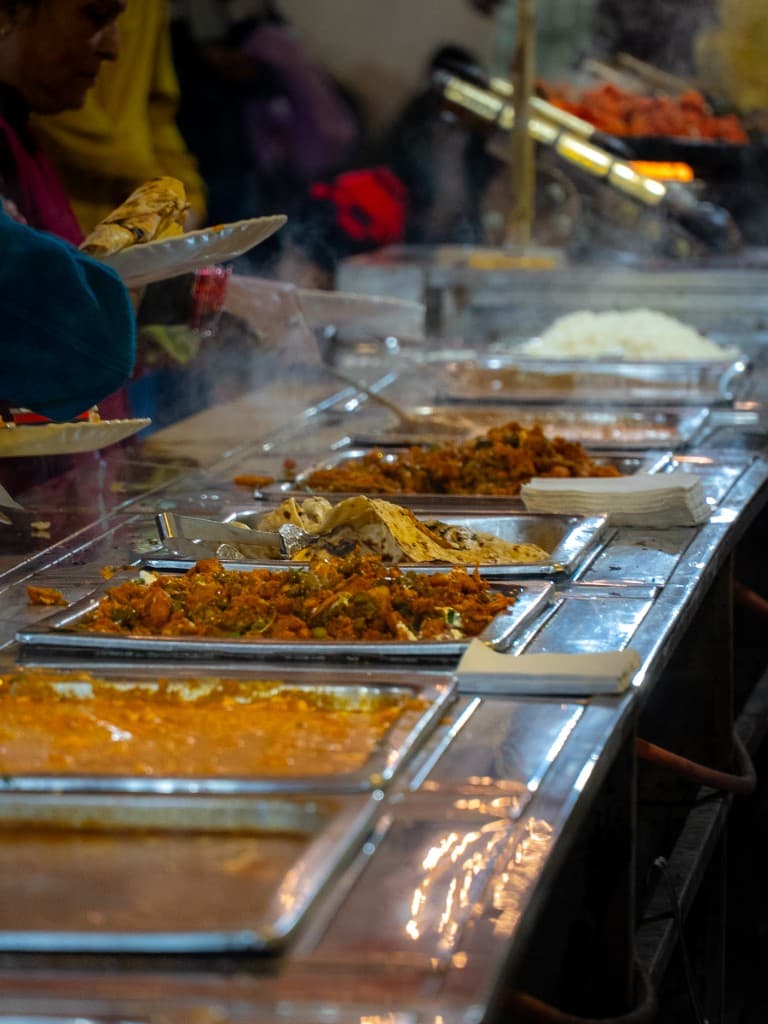 Wedding catering spread background